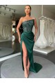 Sleeveless Strapless Velvet Sequin Sheath Evening Gown Online