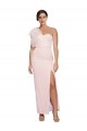 Sleeveless One Shoulder Low Back Stretch Crepe Sheath Formal Evening Dress Online