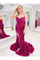 Sleeveless Sweetheart Velvet Sequin Sheath Evening Dress Online