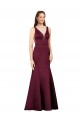 Sleeveless V-Neck V-Back Satin Sheath Formal Evening Dress Online