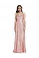 Sleeveless V-Neck Low Back Sequin Sheath Formal Evening Dress Online