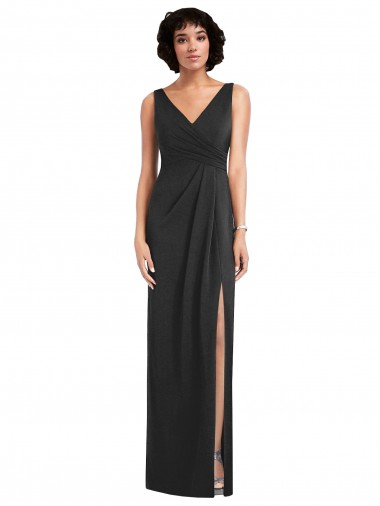 Sleeveless V-Neck V-Back Spandex Sheath Formal Evening Dress Online