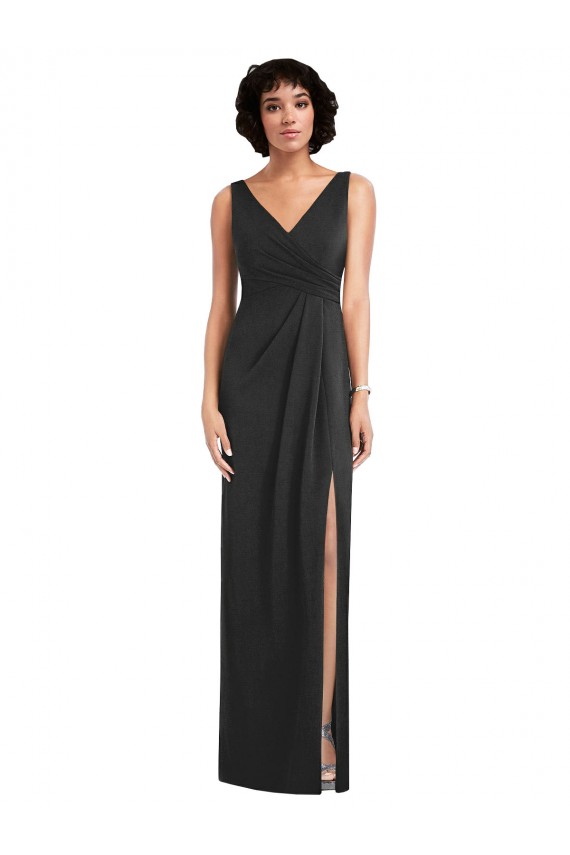 Sleeveless V-Neck V-Back Spandex Sheath Formal Evening Dress Online