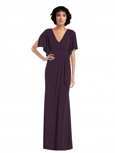 Split Sleeves V-Neck Spandex Sheath Formal Evening Dress Online