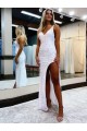 Sleeveless V-Neck Velvet Sequin Sheath Evening Gowns Online