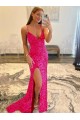Sleeveless V-Neck Velvet Sequin Sheath Dress Online