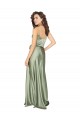 Sleeveless V-Neck V-Back Silky Satin A-Line Formal Evening Dress Online