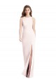 Sleeveless Bateau Neck Open Back Stretch Crepe Semi Formal Evening Dress Online