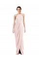 Sleeveless Halter Neck Stretch Crepe Trumpet Semi Formal Evening Dress Online