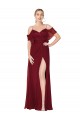Cold Shoulder Off the Shoulder V-Back Soft Chiffon Trumpet Formal Evening Dress Online