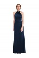 Sleeveless High Neck Open Back Stretch Crepe Trumpet Semi Formal Evening Dress Online