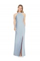 Sleeveless Halter Neck Backless Stretch Crepe Trumpet Formal Evening Dress Online