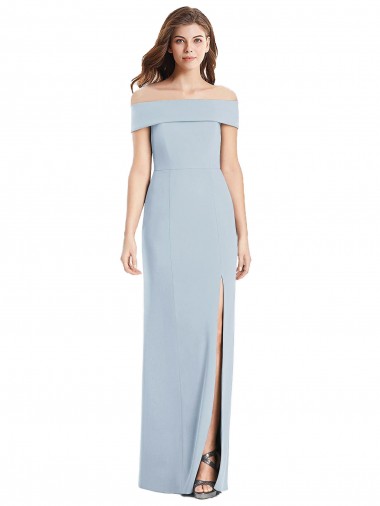 Sleeveless Off the Shoulder Stretch Crepe Trumpet Formal Dress Online
