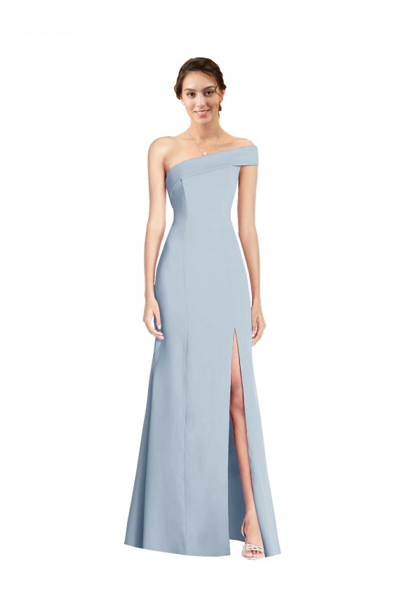 Sleeveless Off the Shoulder Stretch Crepe Trumpet Formal Evening Dress Online