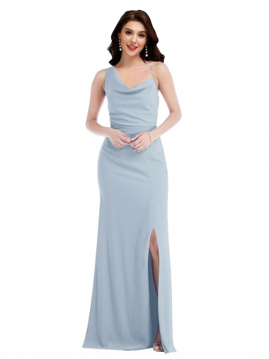 Sleeveless One Shoulder Stretch Crepe Trumpet Formal Dress Online