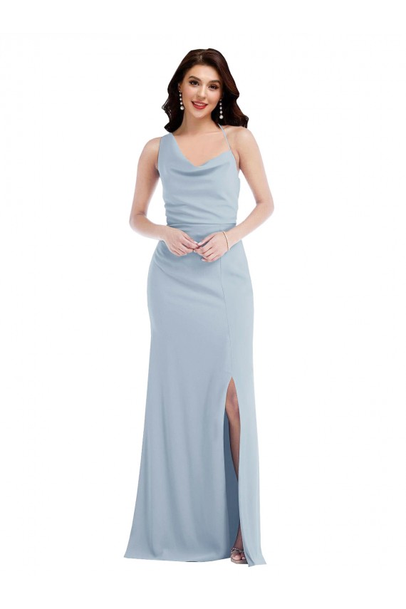 Sleeveless One Shoulder Stretch Crepe Trumpet Formal Dress Online
