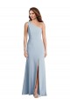 Sleeveless Light Sky Blue One Shoulder Stretch Crepe Trumpet Formal Evening Dress Online