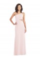 Sleeveless Pink One Shoulder Stretch Crepe Trumpet Formal Evening Dress Online