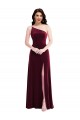 Sleeveless One Shoulder Stretch Velvet Trumpet Black Tie Evening Dress Online