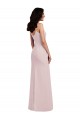 Sleeveless Spaghetti Straps V-Back Stretch Crepe Trumpet Formal Evening Dress Online