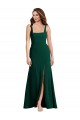 Sleeveless Square Neck Stretch Crepe Trumpet Semi Formal Evening Dress Online
