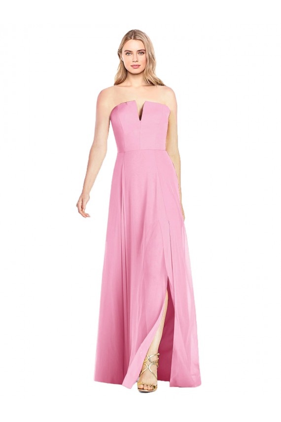 Sleeveless V-Neck Soft Chiffon Trumpet Semi Formal Evening Dress Online