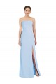 Sleeveless Strapless Low Back Soft Chiffon Trumpet Black Tie Evening Dress Online