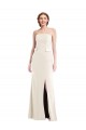 Sleeveless Ivory Strapless Stretch Crepe Trumpet Semi Formal Evening Dress Online