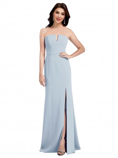Sleeveless V-Neck Low Back Stretch Crepe Trumpet Evening Gown Online