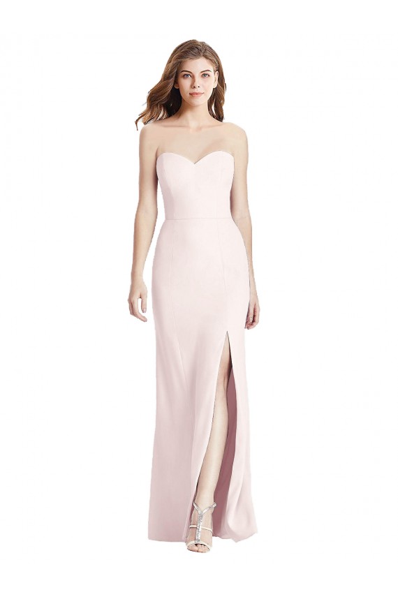 Sleeveless Sweetheart Low Back Stretch Crepe Trumpet Semi Formal Evening Dress Online