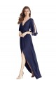 Sleeveless V-Neck Tie Back Soft Chiffon Trumpet Semi Formal Evening Dress Online