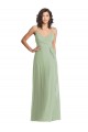 Sleeveless Spaghetti Straps Soft Chiffon Trumpet Formal Evening Dress Online