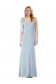 Sleeveless V-Neck V-Back Stretch Crepe Trumpet Semi Formal Evening Dress Online