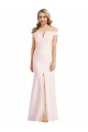 Sleeveless Off the Shoulder Stretch Crepe Trumpet Evening Dress Online