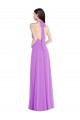 Sleeveless Halter Neck Backless Soft Chiffon A-Line Formal Evening Dress Online