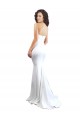 Sleeveless White Sweetheart Low Back Stretch Crepe Mermaid Formal Evening Dress Online