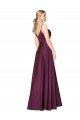 Sleeveless Spaghetti Straps V-Back Stretch Crepe A-Line Formal Evening Dress Online